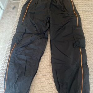 Black and Orange Jogger Pants